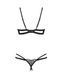 Комплект Obsessive Nutris 2-pcs crotchless set, XS/S, ліф з відкритими чашками, трусики з доступом SX1169,4 - інтернет-магазин інтимних товарів Squitter