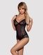 Сітчасте боді на кісточках Obsessive Amanta teddy XXL, чорне, з доступом SO7200,1 - інтернет-магазин інтимних товарів Squitter