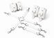 Набір для БДСМ Feral Feelings BDSM Kit 3 White, наручники, поножі, хрестовина SX3980,1 - інтернет-магазин інтимних товарів Squitter