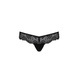 Мереживні трусики-танга з атласним бантиком Naja Thong black L/XL - Passion SO5364 фото 5