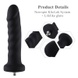 Силиконовый фаллоимитатор для секс-машин Hismith 7.1″ Anal Dildo Black, система KlicLok SO6201 фото 2