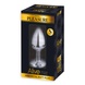 Металева анальна пробка з кристалом Alive Mini Metal Butt Plug Black S SO6011 фото 2