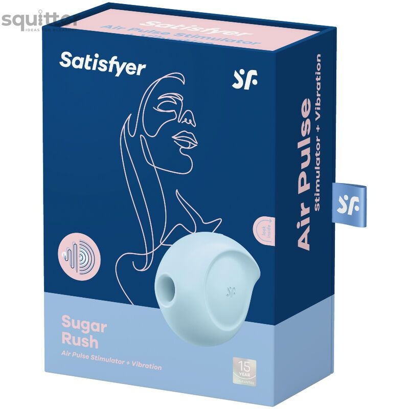 Вакуумный клиторальный стимулятор с вибрацией Satisfyer Sugar Rush Blue SO6072 фото