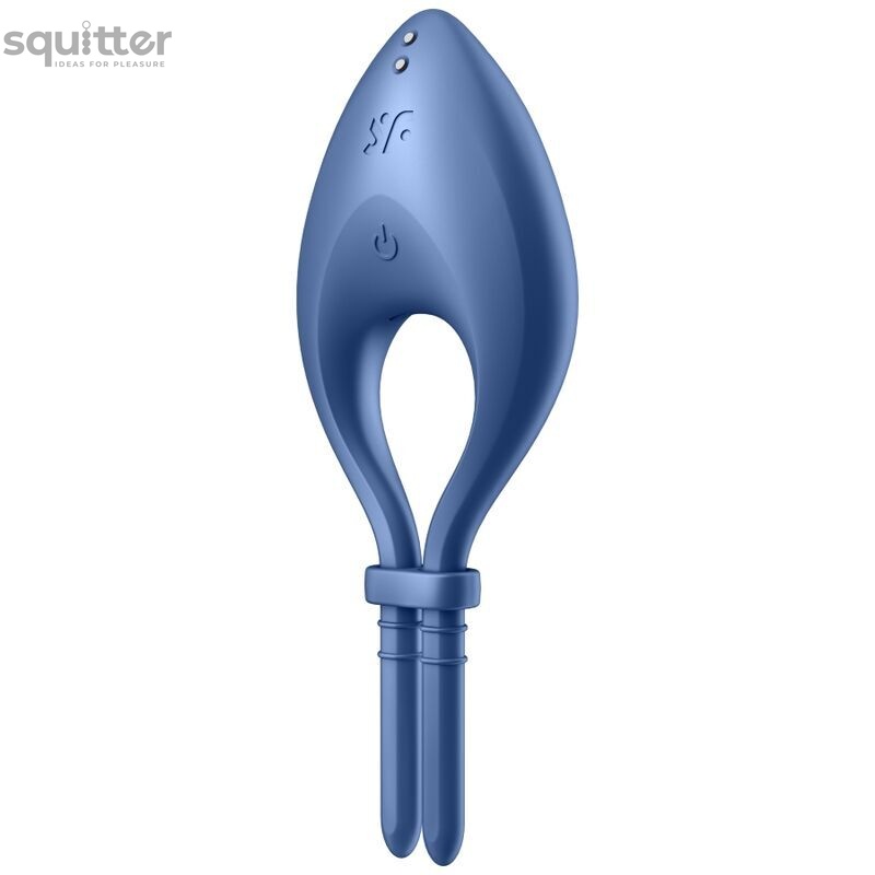 Ерекційне смарт віброкільце ласо з регулюванням розміру Satisfyer Bullseye Blue SO6120 фото