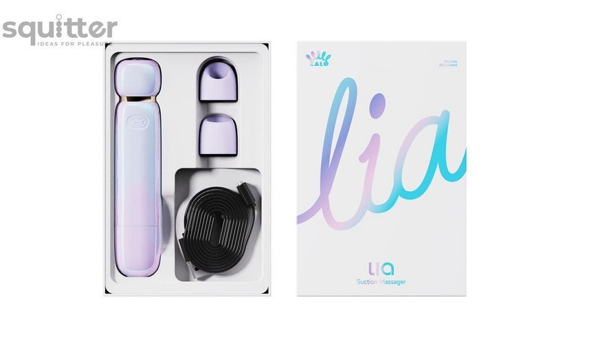 Вакуумний кліторальний стимулятор Zalo Lia Floral White, 3 насадки, 3 режими, різна інтенсивність SX2685 - онлайн-сексшоп Сквітер