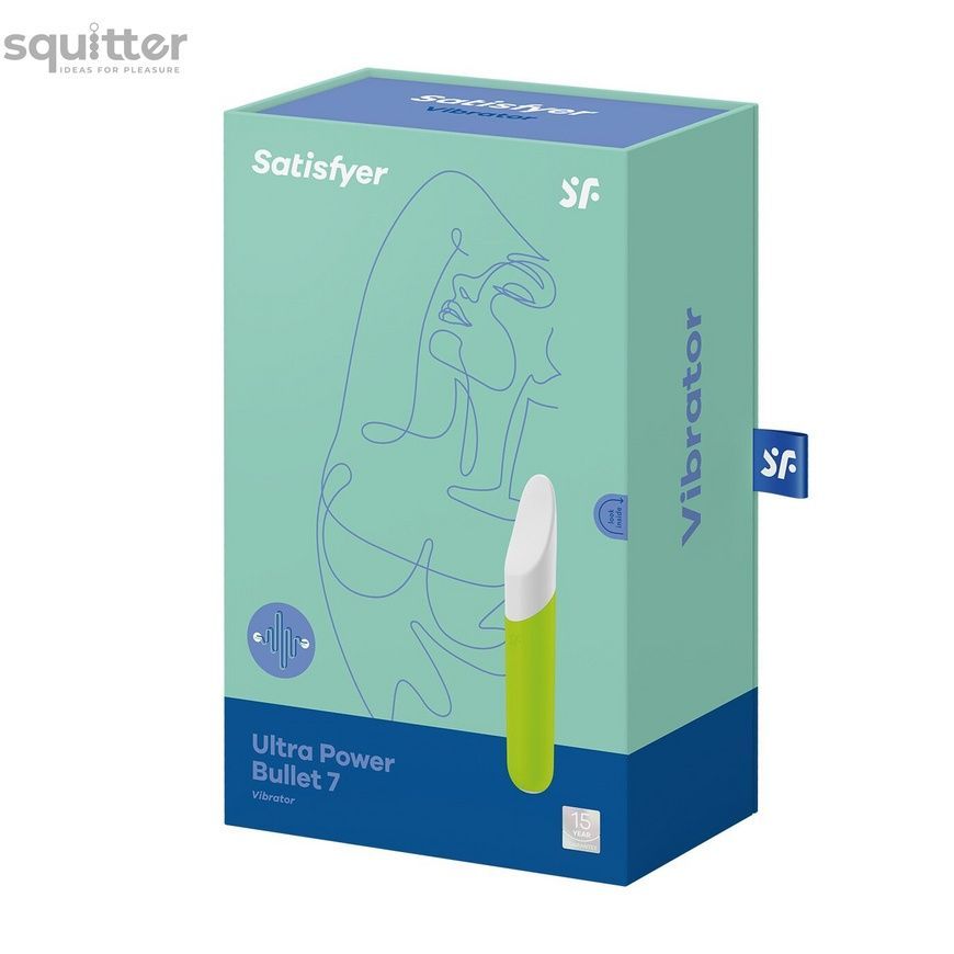 Мінівібратор із гнучким язичком Satisfyer Ultra Power Bullet 7 Green SO5435 - онлайн-сексшоп Сквітер
