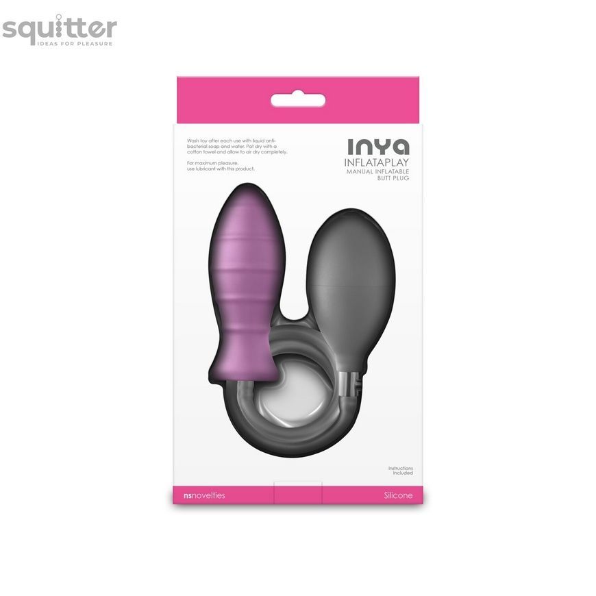 Надувна анальна пробка NS Novelties INYA - InflataPlay - Pink SX4348 - онлайн-сексшоп Сквітер