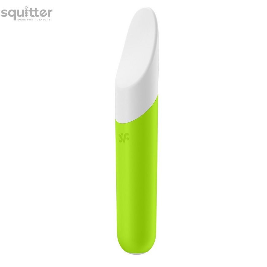 Мінівібратор із гнучким язичком Satisfyer Ultra Power Bullet 7 Green SO5435 - онлайн-сексшоп Сквітер