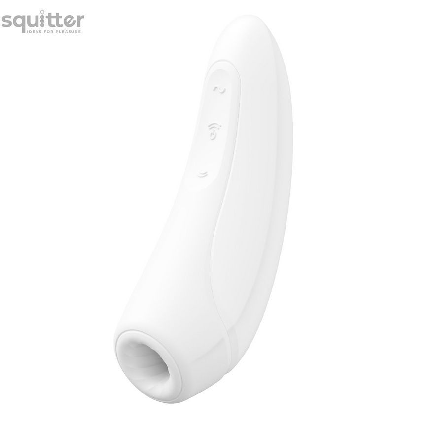 Вакуумний кліторальний стимулятор Satisfyer Curvy 1+ White SO3781 - онлайн-сексшоп Сквітер