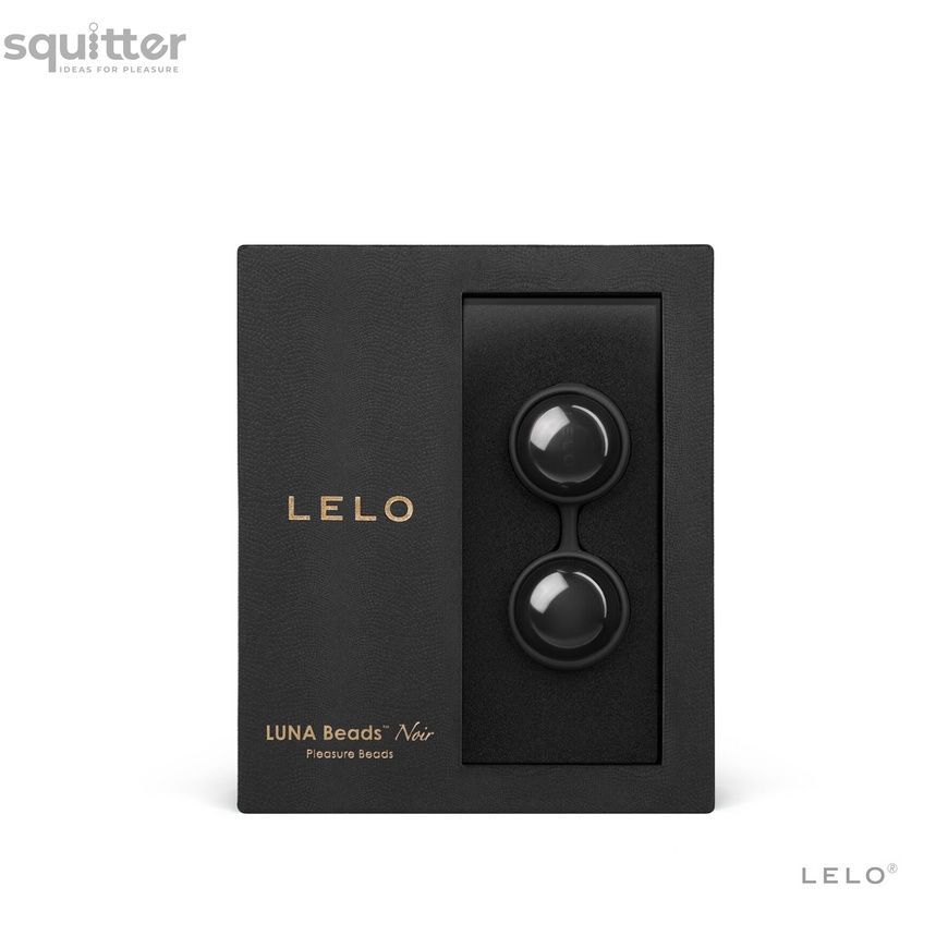 Вагінальні кульки LELO Luna Beads Noir Black, зміщений центр ваги, діаметр 2,9 см, 2х37 г SO8685 - онлайн-сексшоп Сквітер