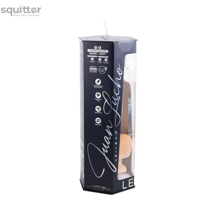 Фалоімітатор SilexD Legends - Juan Lucho Dildo 9" двошаровий, силікон+Silexpan SX3951 - онлайн-сексшоп Сквітер