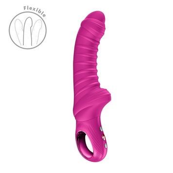 Вібратор для точки G Fun Factory TIGER Magenta, ребристий, підходить для анальної стимуляції SX4306 - онлайн-сексшоп Сквітер