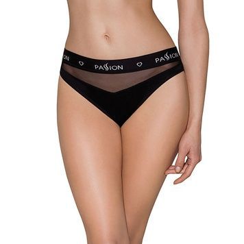 Трусики з прозорою вставкою Passion PS006 PANTIES XL, black SO4234 - онлайн-сексшоп Сквітер