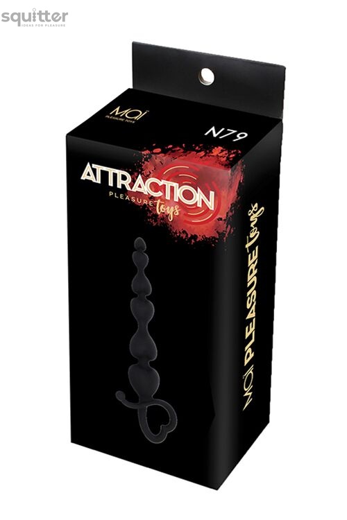 Анальные бусы MAI Attraction Toys №79 Black, длина 18см, диаметр 3,1см SO4637 фото