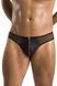 Мужские слипы на молнии Passion 042 Slip Timmy S/M Black, экокожа, сеткаSO7598,1 - интернет-магазин интимных товаров Squitter