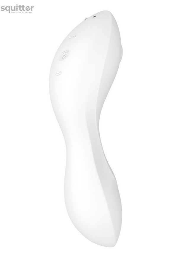 Вакуумный смарт-стимулятор с вибрацией Satisfyer Curvy Trinity 5 (White), управление со смартфона SO6725 - онлайн-сексшоп Сквитер