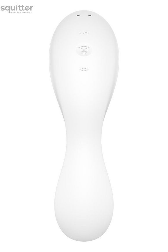 Вакуумный смарт-стимулятор с вибрацией Satisfyer Curvy Trinity 5 (White), управление со смартфона SO6725 - онлайн-сексшоп Сквитер