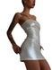Мінісукня D&A, L, white, nylon-lycra відкриті плечі з блискавкою на всю довжину SX1242,3 - інтернет-магазин інтимних товарів Squitter