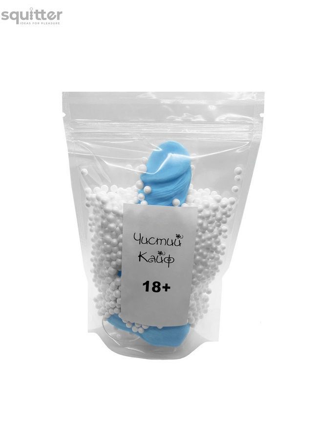 Мило у формі пеніса Чистий Кайф Blue size M, крафтове мило-член, натуральне SO2639 - онлайн-сексшоп Сквітер