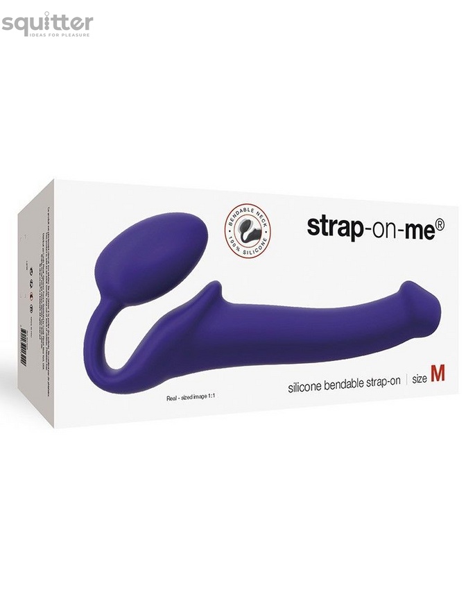 Безремневий страпон Strap-On-Me Violet M, повністю регульований, діаметр 3,3 см SO2707 фото