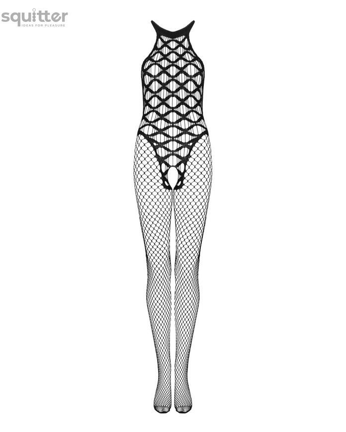 Сітчастий бодістокінг з імітацією боді Obsessive Bodystocking G332 S/M/L, black, з доступом SO7698 - онлайн-сексшоп Сквітер