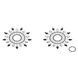 Пэстис из кристаллов Petits Joujoux Gloria set of 2 - Black/Silver, украшение на грудьSO3139,1 - интернет-магазин интимных товаров Squitter