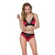 Эластичный топ с кружевом Passion PS001 TOP red-black, size M SO4184 фото 2