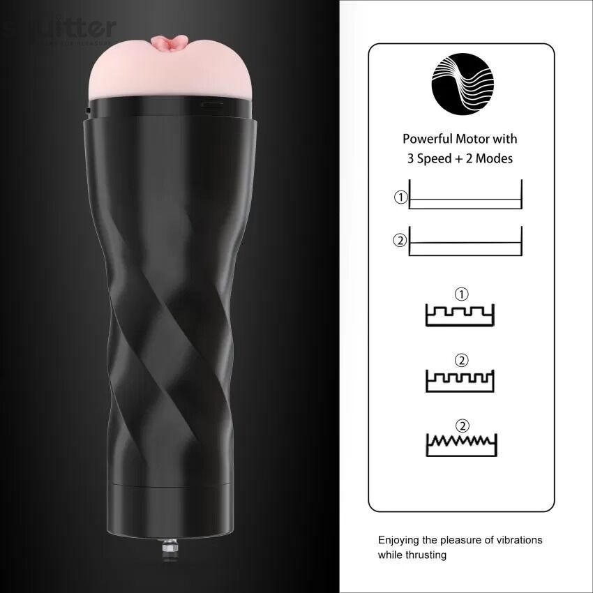 Мастурбатор з вібрацією Hismith Male Masturbation Cup, сумісний з секс-машинами бренду SX4011 - онлайн-сексшоп Сквітер