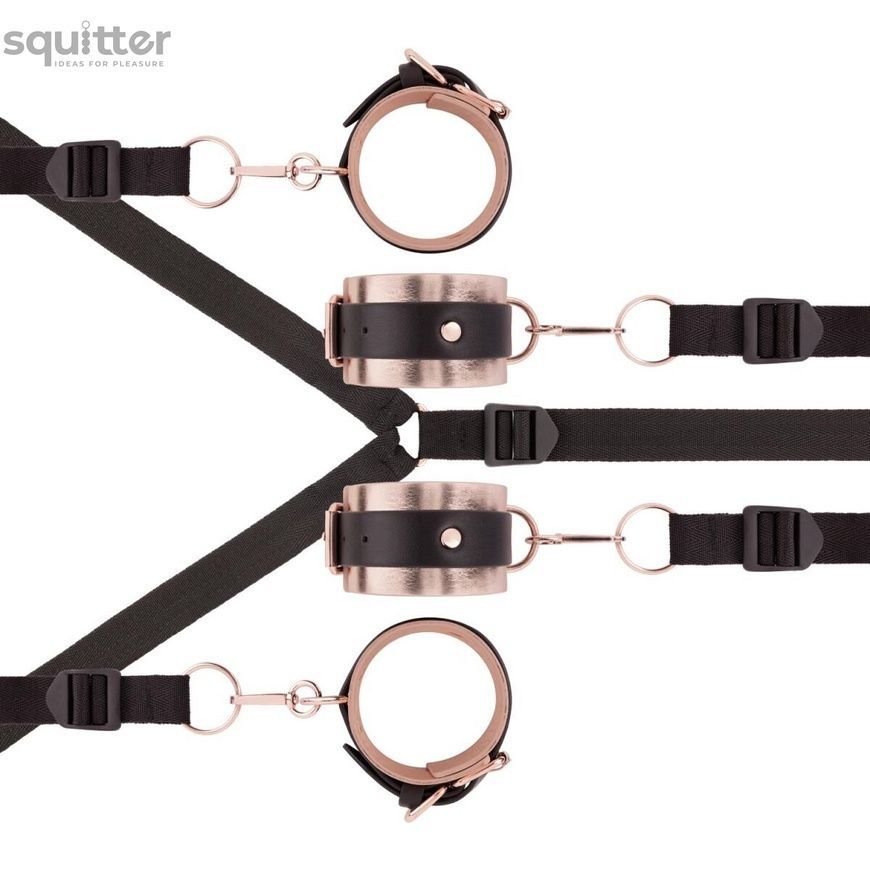 Фіксатор рук і ніг для ліжка Rosy Gold - Under-Mattress Restraint Set SX3911 - онлайн-сексшоп Сквітер