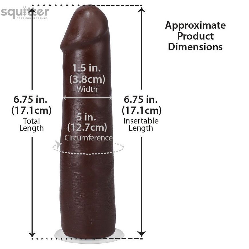 Фалоімітатор Doc Johnson The Realistic Cock ULTRASKYN - 7 Inch Chocolate SX4485 - онлайн-сексшоп Сквітер