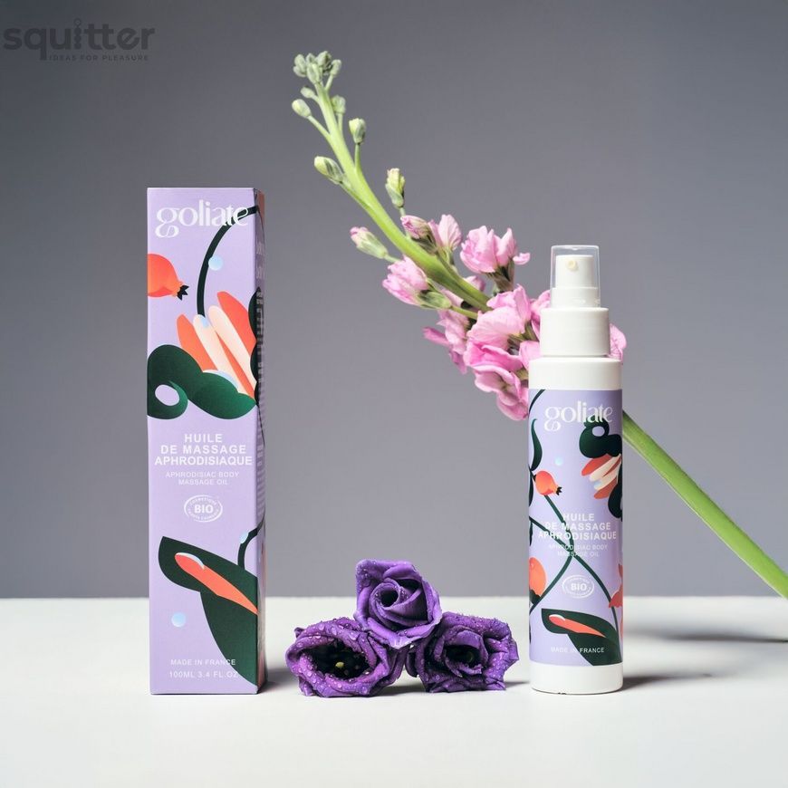 Масажна олія Goliate Huile De Massage Aphrodisiaque 100 мл, органічна, зігрівальний ефект SX3016 - онлайн-сексшоп Сквітер