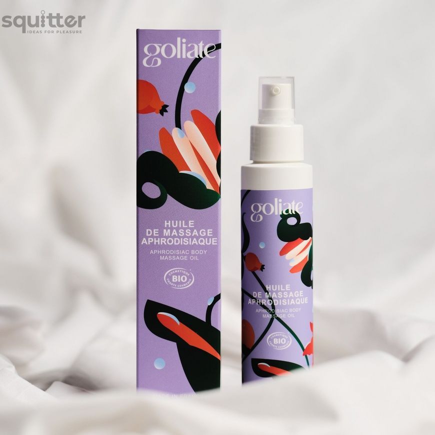 Масажна олія Goliate Huile De Massage Aphrodisiaque 100 мл, органічна, зігрівальний ефект SX3016 - онлайн-сексшоп Сквітер