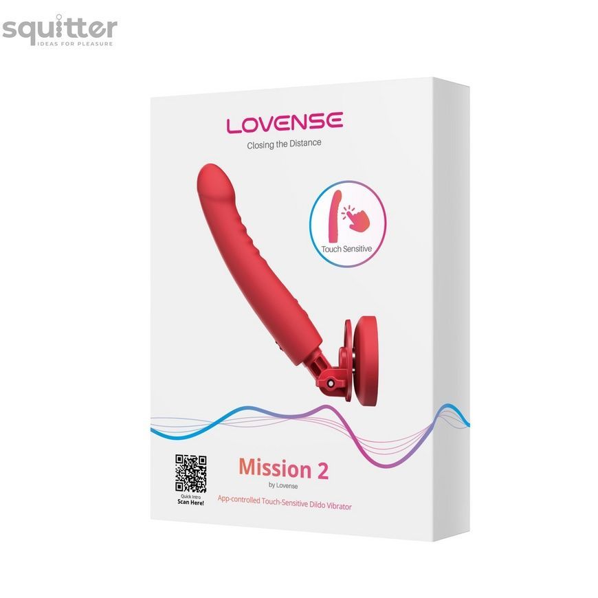 Смарт-міні секс-машина Lovense Mission 2 Vibrating suction cup dildo, 6500 вібрацій/хв, Touch Sense SX1306 - онлайн-сексшоп Сквітер