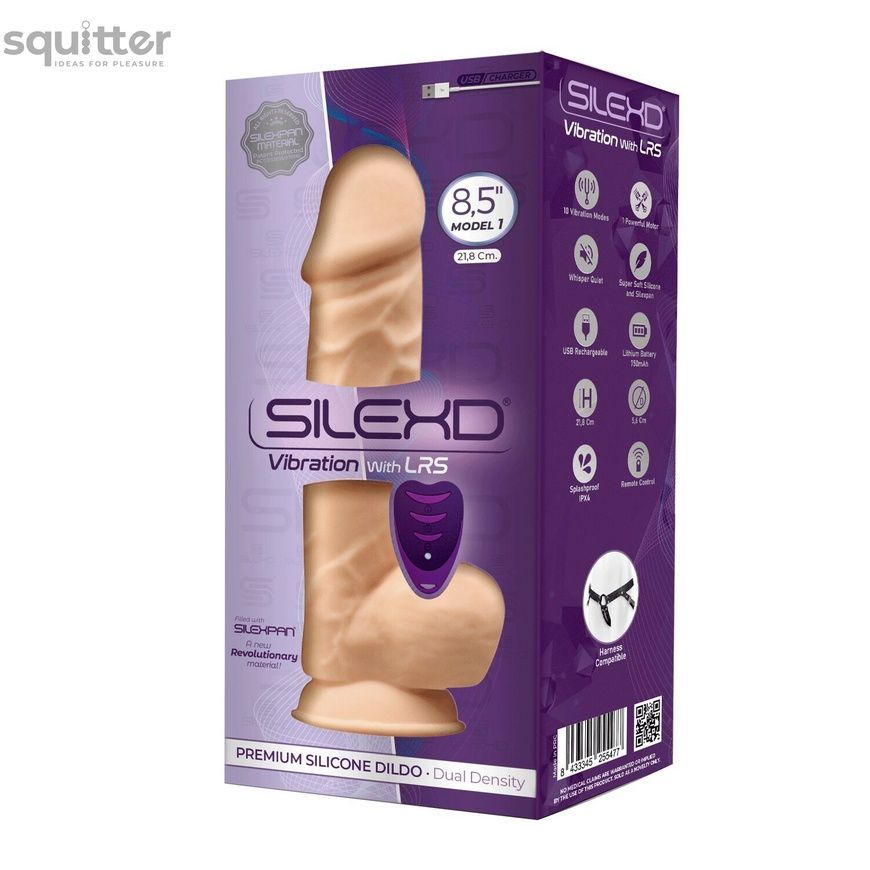 Фалоімітатор з вібрацією SilexD Norman Vibro Flesh (Model 1 size 8,5") + LRS, діаметр 5 см SO8208 - онлайн-сексшоп Сквітер