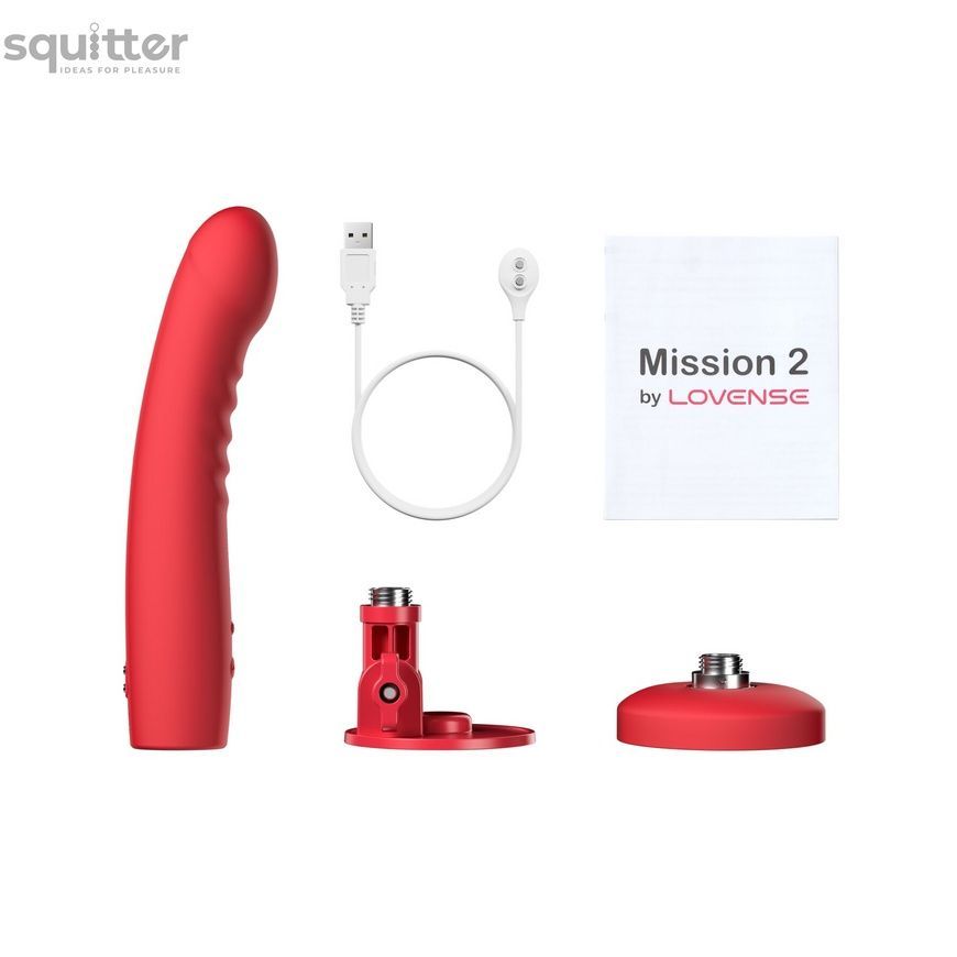 Смарт-міні секс-машина Lovense Mission 2 Vibrating suction cup dildo, 6500 вібрацій/хв, Touch Sense SX1306 - онлайн-сексшоп Сквітер
