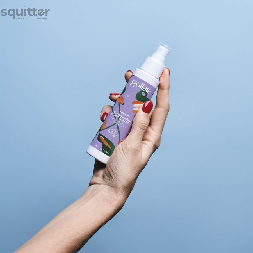 Масажна олія Goliate Huile De Massage Aphrodisiaque 100 мл, органічна, зігрівальний ефект SX3016 - онлайн-сексшоп Сквітер