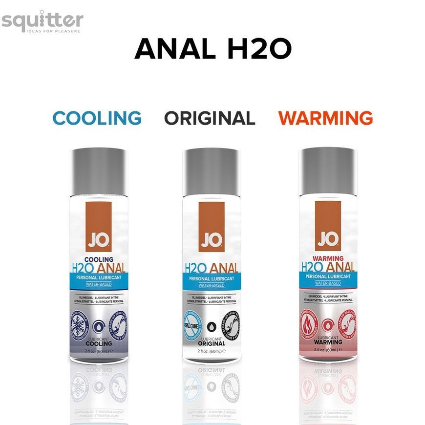 Анальна змазка JO ANAL H2O &mdash; ORIGINAL (120 мл) на водній основі, рослинний гліцерин SO1456 - онлайн-сексшоп Сквітер