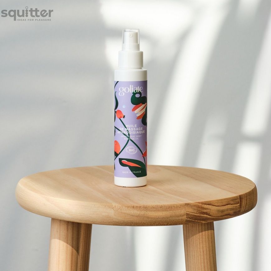 Масажна олія Goliate Huile De Massage Aphrodisiaque 100 мл, органічна, зігрівальний ефект SX3016 - онлайн-сексшоп Сквітер