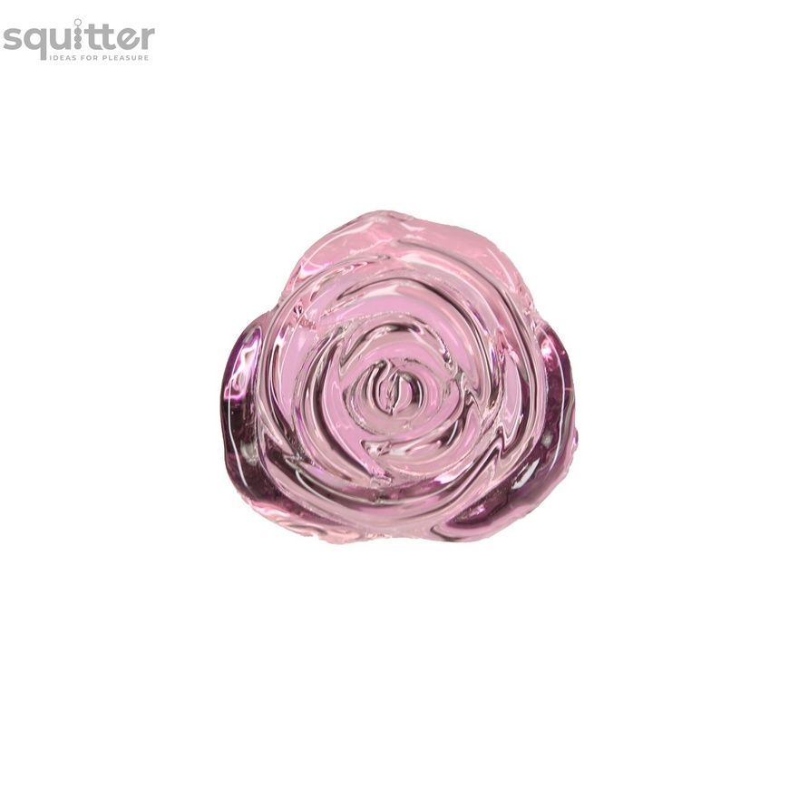Стеклянная анальная пробка Pillow Talk Rosy Luxurious Glass Anal Plug, ⌀3,3 см, вибропуля в подарок SO6834 - онлайн-сексшоп Сквитер