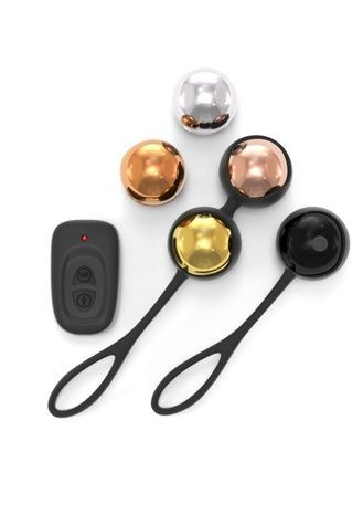 Набір вагінальних кульок Dorcel Training Balls, діам. 3,4 см, вага 20-117гр, є вібрація, пульт ДК SO3075 - онлайн-сексшоп Сквітер