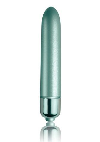 Вибропуля Rocks Off RO-90mm Touch of Velvet Aqua Lily матовая, 10 режимов работы, на батарейке SO2036 - онлайн-сексшоп Сквитер