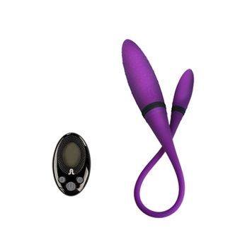 Вибратор двусторонний Adrien Lastic AD-2 с пультом LRS AD108216 - онлайн-сексшоп Сквитер