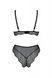 Комплект белья Passion Amberly Set 6XL/7XL black, лиф, трусики бразилиана, люрексовая нитьSO7056,4 - интернет-магазин интимных товаров Squitter