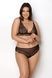 Комплект белья Passion Amberly Set 6XL/7XL black, лиф, трусики бразилиана, люрексовая нитьSO7056,1 - интернет-магазин интимных товаров Squitter