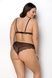 Комплект белья Passion Amberly Set 6XL/7XL black, лиф, трусики бразилиана, люрексовая нитьSO7056,2 - интернет-магазин интимных товаров Squitter