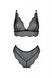 Комплект белья Passion Amberly Set 6XL/7XL black, лиф, трусики бразилиана, люрексовая нитьSO7056,3 - интернет-магазин интимных товаров Squitter