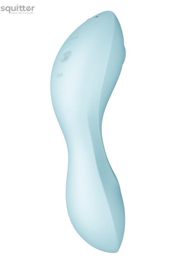 Вакуумний стимулятор із вібрацією Satisfyer Curvy Trinity 5 (Blue) SO6726 фото