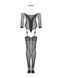 Нейлоновий бодістокінг з імітацією панчіх Obsessive Bodystocking G333 S/M/L, black, з доступом SO7699,4 - інтернет-магазин інтимних товарів Squitter