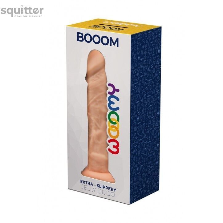Фалоимитатор Wooomy Booom, с присоской, совместим с трусиками для страпона, 19,3х4,3 см SO7495 - онлайн-сексшоп Сквитер