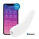 Вакуумный клиторальный стимулятор Satisfyer Curvy 2+ White с управлением через интернетSO3783,1 - интернет-магазин интимных товаров Squitter